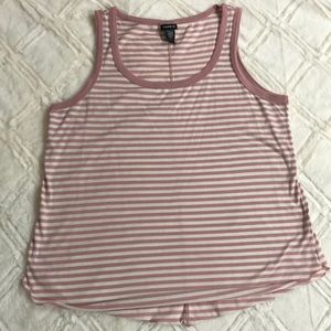 Torrid striped tank top. Like new. Pink/ cream.